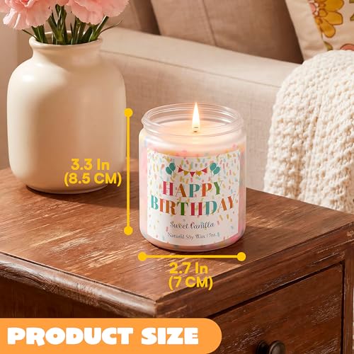 Joyin Vanilla Buttercream Scented Birthday Candle - 7oz Soy Candle Gift