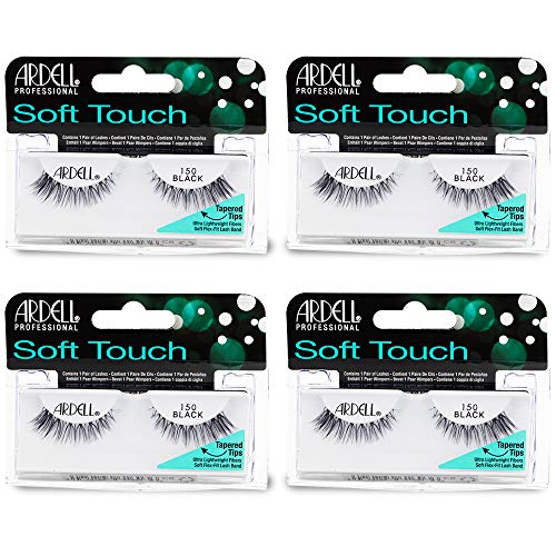 Ardell Soft Touch 150 False Eyelashes - Lightweight Natural Strip Lashes, 4 Pack