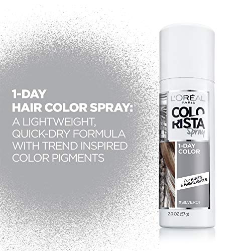 L'Oreal Paris Colorista Silver 1-Day Washable Hair Color Spray - 2 Oz
