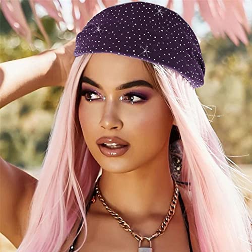 CAKURE Crystal Wide Headbands for Women - 3 Pack Rhinestone Boho Hair Wraps