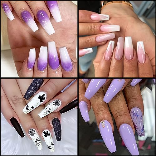 240 Pcs Tapered Square Natural Nail Tips for Acrylic Nails