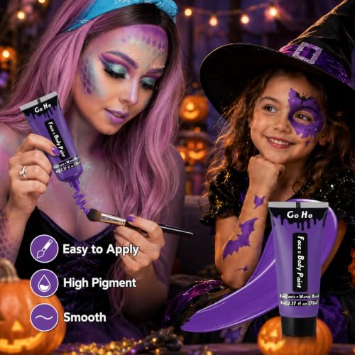 Go Ho Purple Washable Face & Body Paint for Halloween - 2.37oz