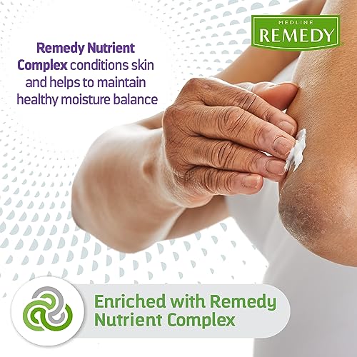 Medline Remedy Clinical Skin Cream - Vanilla Scent, 16 fl oz - Hypoallergenic Moisturizer for All Ages