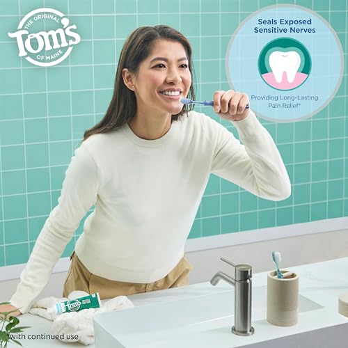 Tom's of Maine Rapid Relief Sensitive Toothpaste, 4.5 oz - Fluoride Free Gentle Mint