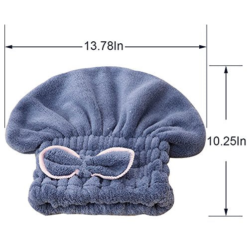 Jseng Microfiber Hair Drying Caps - Ultra Absorbent Turban Wraps for Women