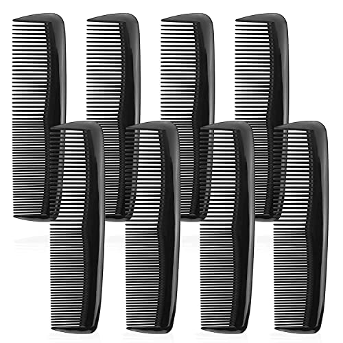 100 Pack Black Combs - Individually Wrapped, Dual-End Design