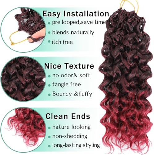 Agstgla 14 Inch Gogo Curl Crochet Hair - Pre-Looped Synthetic Extensions