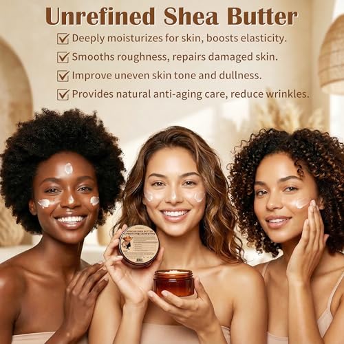 Bellimo 100% Pure Unrefined African Shea Butter - 8 oz Raw Moisturizer