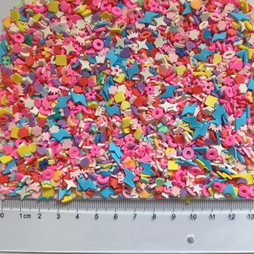 Mix 40g Mini Polymer Fimo Slices for Nail Art & Craft Design - Lips & Stars