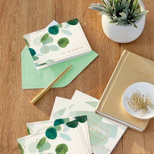 Hallmark Thank You Cards Assorted 50-Pack - Watercolor Greenery