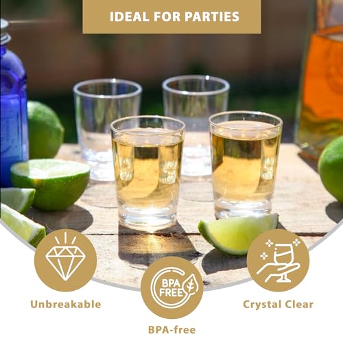 Lily's Home 1.5 oz Unbreakable Shot Glasses Set of 4 - BPA-Free