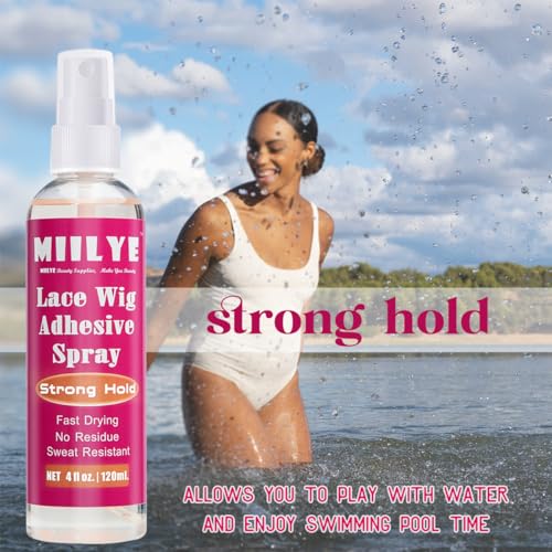 MIILYE Lace Wig Adhesive Kit: Strong Hold Glue, Melting Spray & Remover
