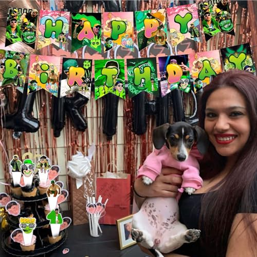 Rapper Singer 𝓕𝓮𝓻𝔁𝔁𝓸 Birthday Party Supplies Set - Banner, Cake & Cupcake Toppers