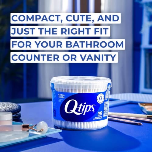 Q-tips Cotton Swabs (300 Count) & Jumbo Cotton Balls (100 Count) - 100% Cotton for Beauty & First Aid