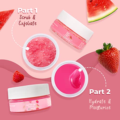 Watermelon Sugar Lip Scrub - Vegan Exfoliator for Smooth Lips