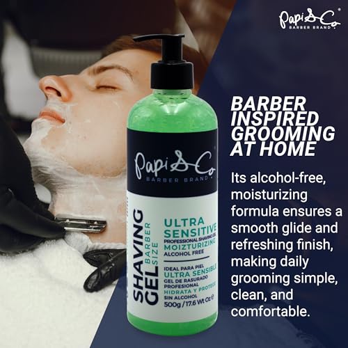 PAPI & CO. Shaving Gel for Ultra Sensitive Skin - 17.6 Oz