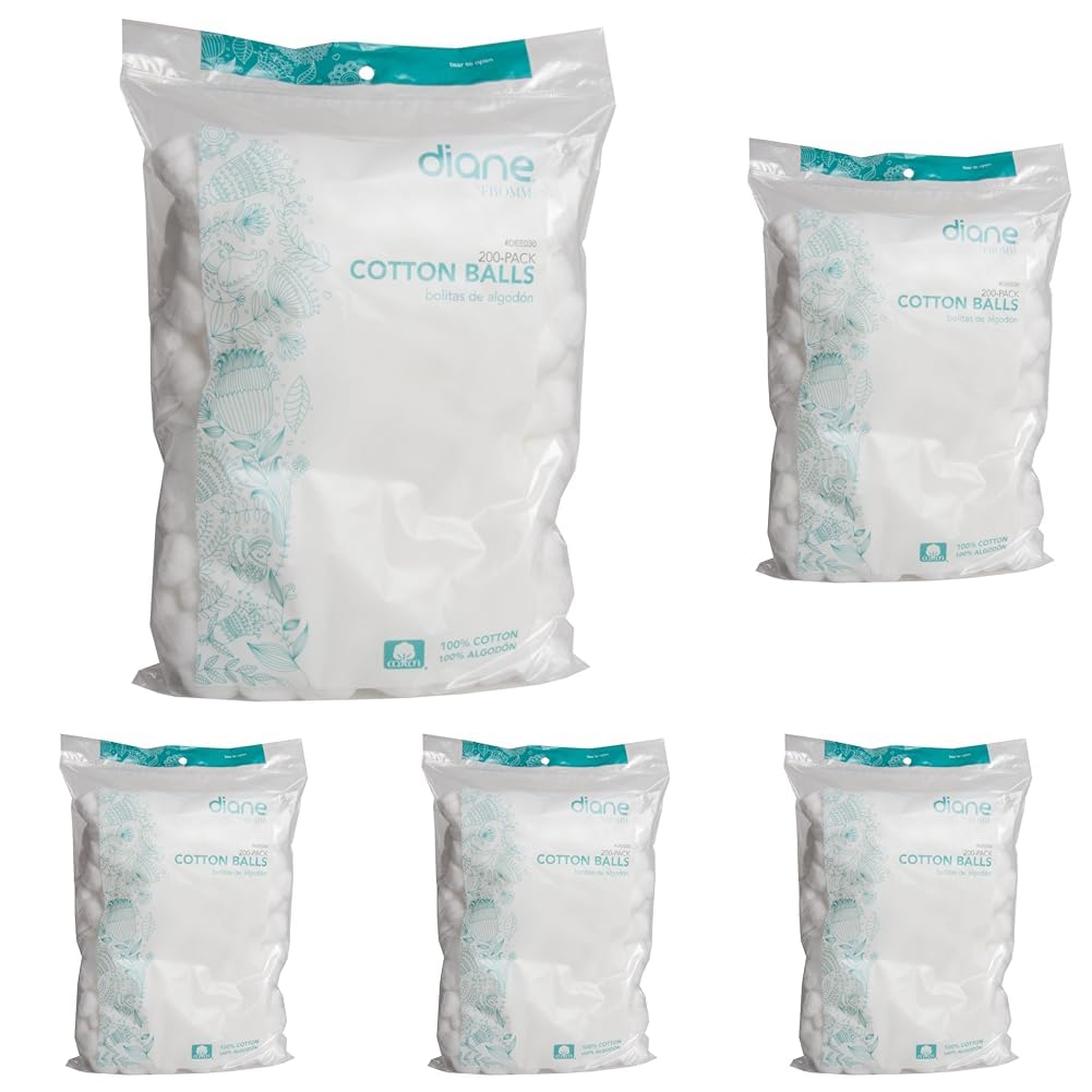 100% Pure Cotton Balls - Soft & Super Absorbent, 100 Count | Ideal for Makeup Removal, Nail Polish & First Aid