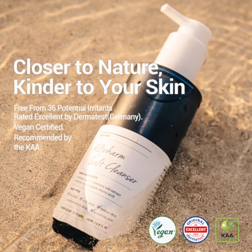 ABPHARM Derma Salt Foaming Cleanser for Sensitive Skin - Vegan Hydrating Facial Wash