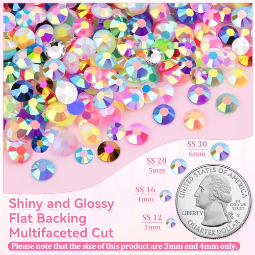 30,000 Pcs Resin Rhinestones Bedazzling Kit with B7000 Glue
