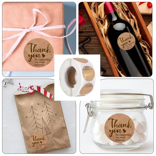 600PCS Thank You Stickers & Business Cards Kit for Small Businesses