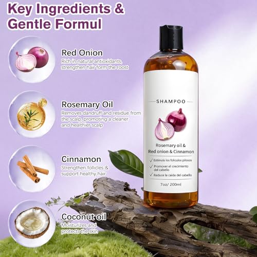 Rosemary Shampoo with Onion & Biotin for Hair Growth