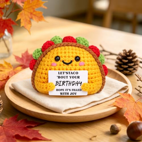 Handmade Crochet Taco - Fun Birthday Gift for Milestones