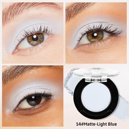 Light Blue Matte Eyeshadow for Mature Skin - High Pigment & Blendable