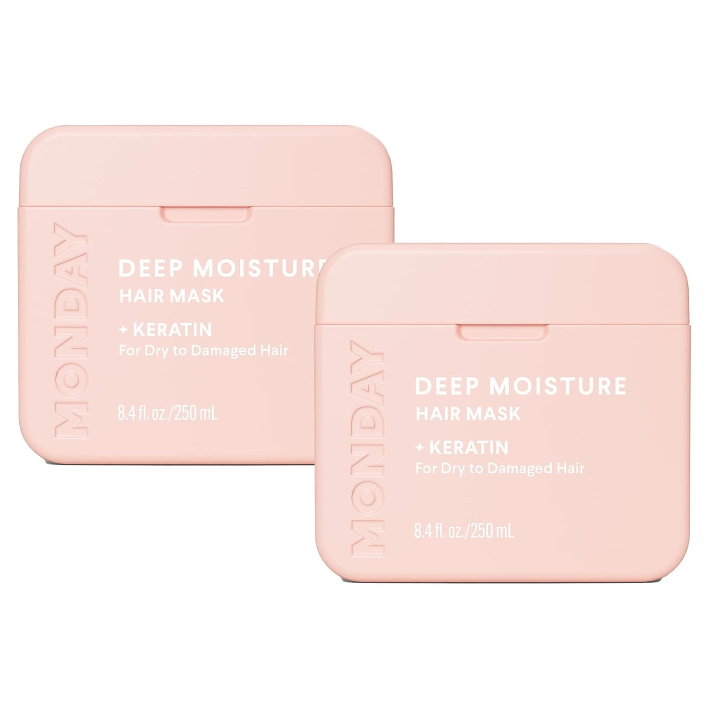 Deep Moisture Hair Mask | Keratin, Argan Oil & Shea Butter for Dry, Damaged Hair - 250 mL Dual Pack
