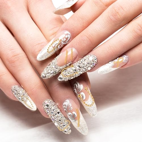3D Nail Art Chains - 6 Metallic Charms for DIY Manicure