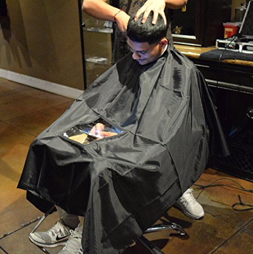 Professional Hair Cutting Cape with Phone Viewing Window - 47" x 57"