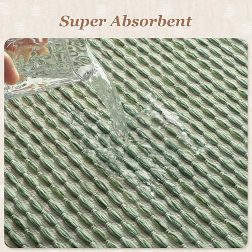 AMOAMI Super Absorbent Non-Slip Bath Mat - 20" x 32" Sage