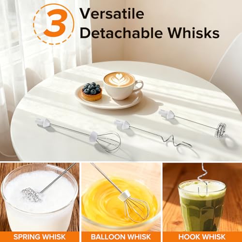 Handheld Rechargeable Milk Frother for Lattes & Matcha - USB-C