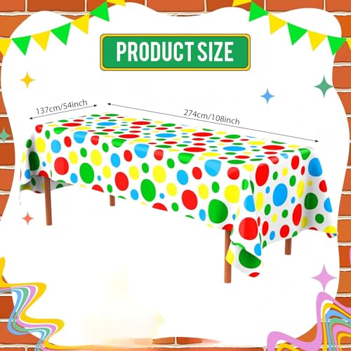 Oudain Red Brick Wall Tablecloths - 2 Pack, 54x108 Inch Cartoon Party Decor