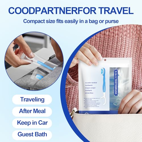 Disposable Travel Toothbrush Mix 5 Flavors, 26 pcs - Portable Oral Care Kit