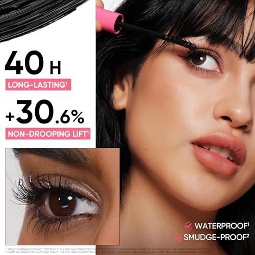 JUDYDOLL Waterproof Volumizing Mascara - Long-Lasting, Smudge-Proof, Clump-Free Black Lash Enhancer with Squalane
