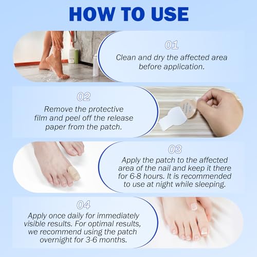 Toenail Care Patches for Discolored Nails, 21 Count Self-Adhesive Strips