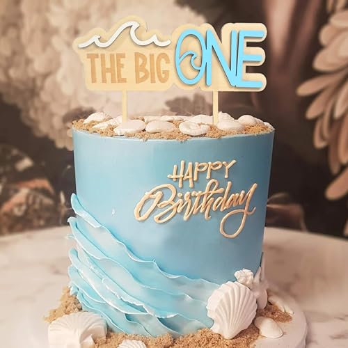 Beach Theme 1st Birthday Cake Topper - Surfer Decoration