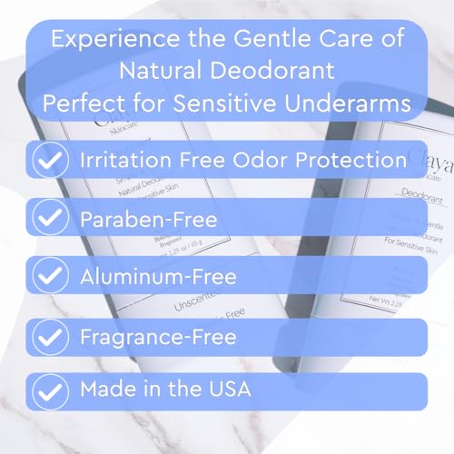 Claya Sensitive Skin Deodorant 2.29oz - Fragrance-Free & Plastic-Free