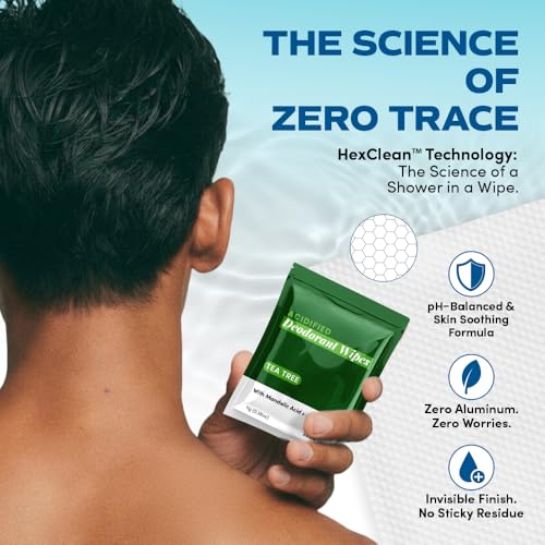 Zero Trace Travel Deodorant Wipes Variety Pack - 60 Individually Wrapped Botanical Freshness