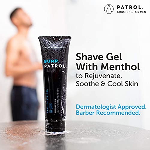 Bump Patrol Cool Shave Gel 4 Oz - Sensitive, Clear, Menthol, Prevents Razor Bumps