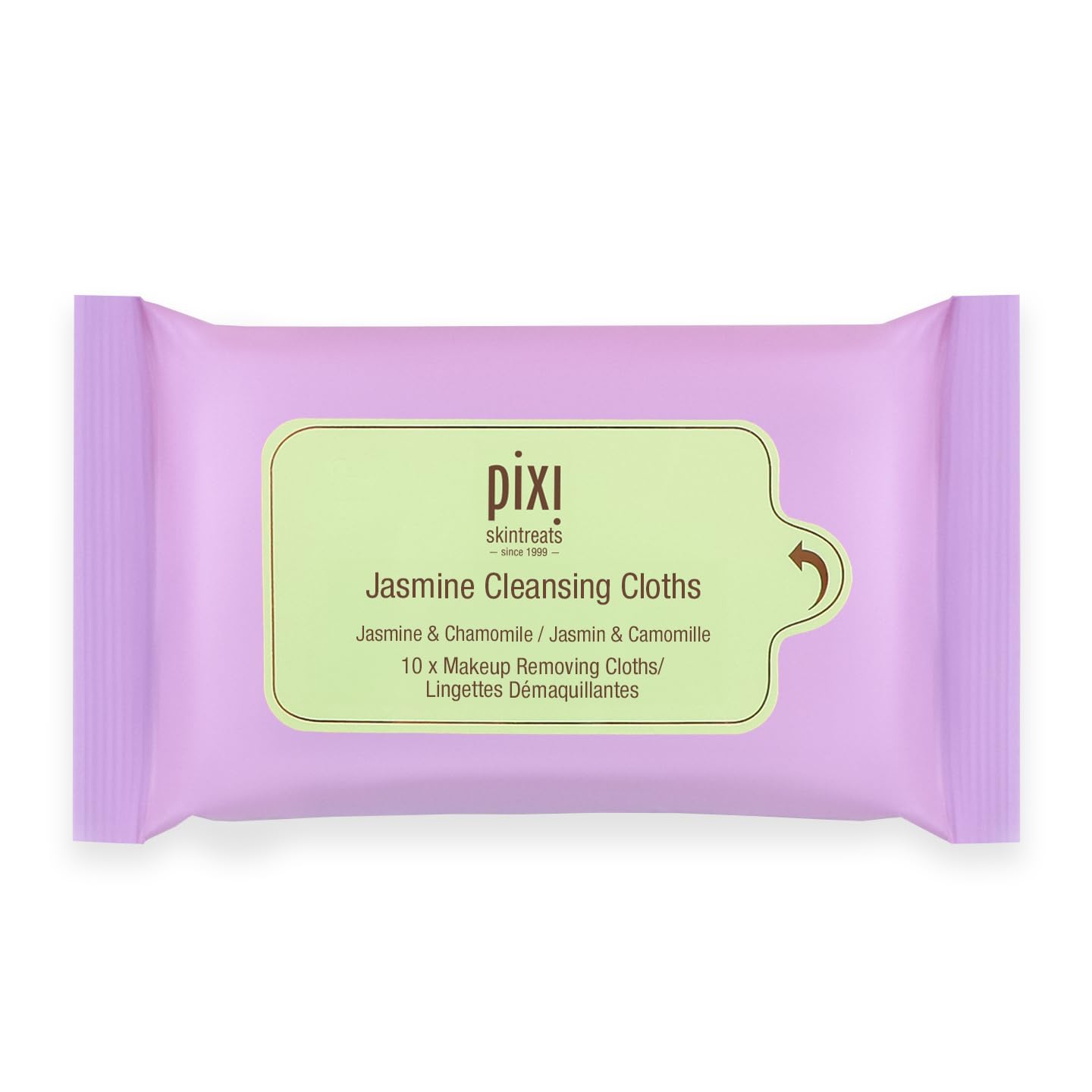 Pixi Beauty Glow Tonic Cleansing Cloths - Exfoliating & Hydrating Face Wipes | Pack of 10 Towelettes