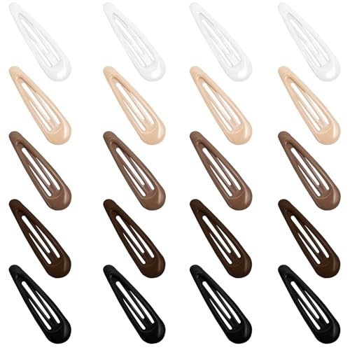 GKETN Water Drop Snap Hair Clips - 20 PCS Non-Slip Barrettes