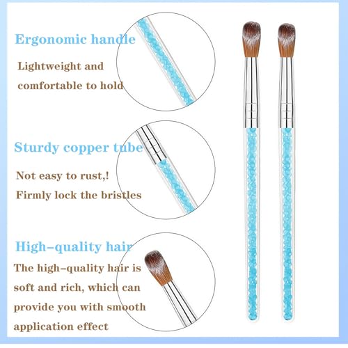 Acrylic Nail Brush Set - 6 Multi-Size Professional Brushes for Art