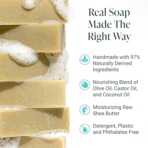 Eucalyptus Handmade Vegan Natural Bath & Body Soap Bar - 3 Pack, 3.5oz Each