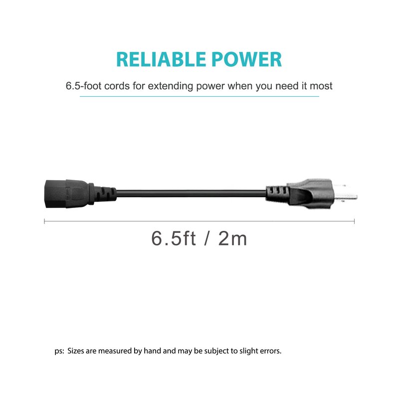 3 Prong Power Cord Cable Replacement Vibration Plate Exercise Machine for Vibration Plate Walking Pad Treadmills, Fitpulse Lifepro Hurtle Fitness, ‎Sperax ‎UREVO Yagud ‎Superun Treadmill Universal 6Ft