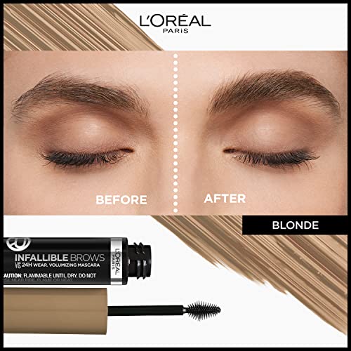 L'Oreal Paris Infallible Brow Mascara - 24HR Volumizing Gel, 7.0 Blonde