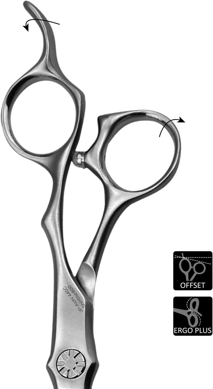 Professional Hair Cutting Scissors - Japanese Aichi SUS440C Stainless Steel Barber Shears | 6.0" Wet & Dry Cut