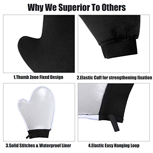 YVOIER 5 Pack Self Tanning Mitt Kit - Streak-Free Tanning Applicator Set with Gloves & Exfoliating Mitt