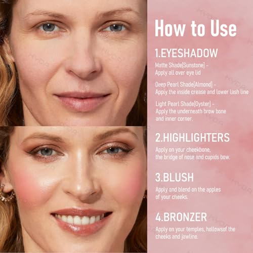 KYDA Best of the Baked Makeup Palette for Mature Skin - 10 Colors