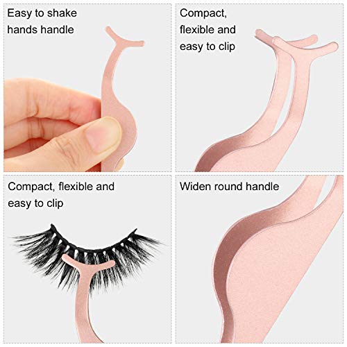 Honoson Rose Gold 24 Pcs Eyelash Tweezers Applicator Tool Set